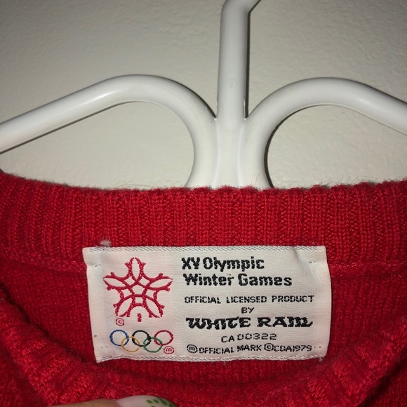 Vintage 1988 XV Olympic Winter Games Calgary Official Knit Wool Sweater Unisex - Picture 4 of 4